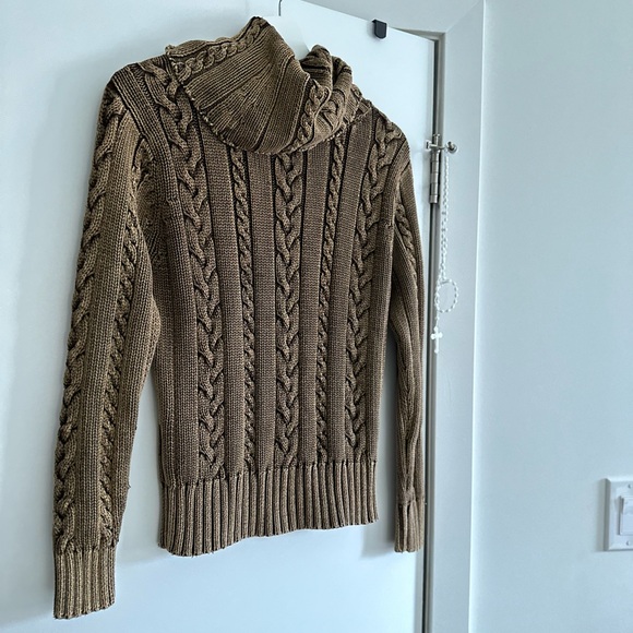 JEANNE PIERRE Gold Knit turtle neck Sweater Small - Picture 5 of 8